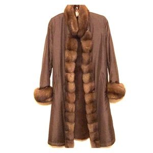 100% Authentic Mink and Sable Fur Coat! Saks 5th Ave!